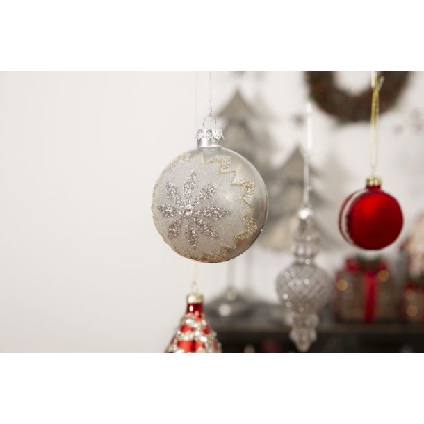 Julekugle med snefnug